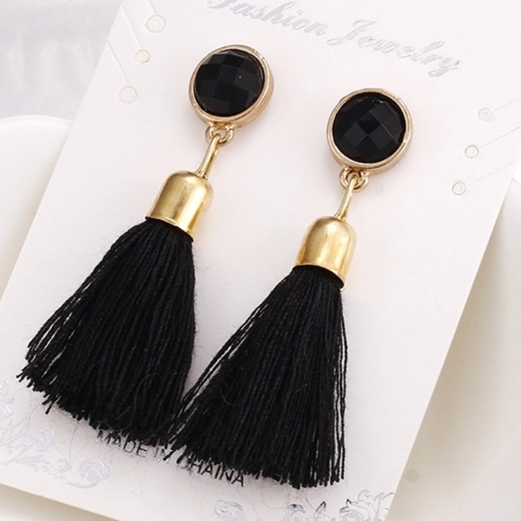• Lacey • Boho Tassel Jewel Earring - Picture 4 of 5